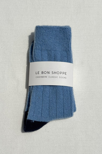 Classic Cashmere Socks, Bluebell