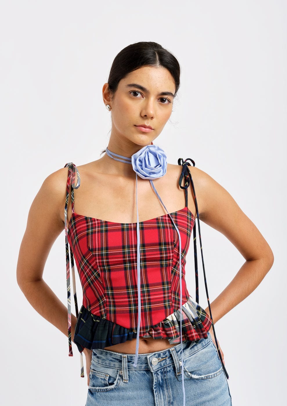 Candy Corset, Red Plaid