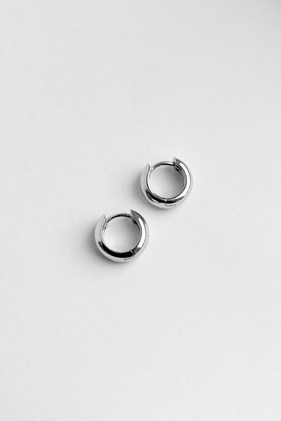 Jane Hoops, Sterling Silver