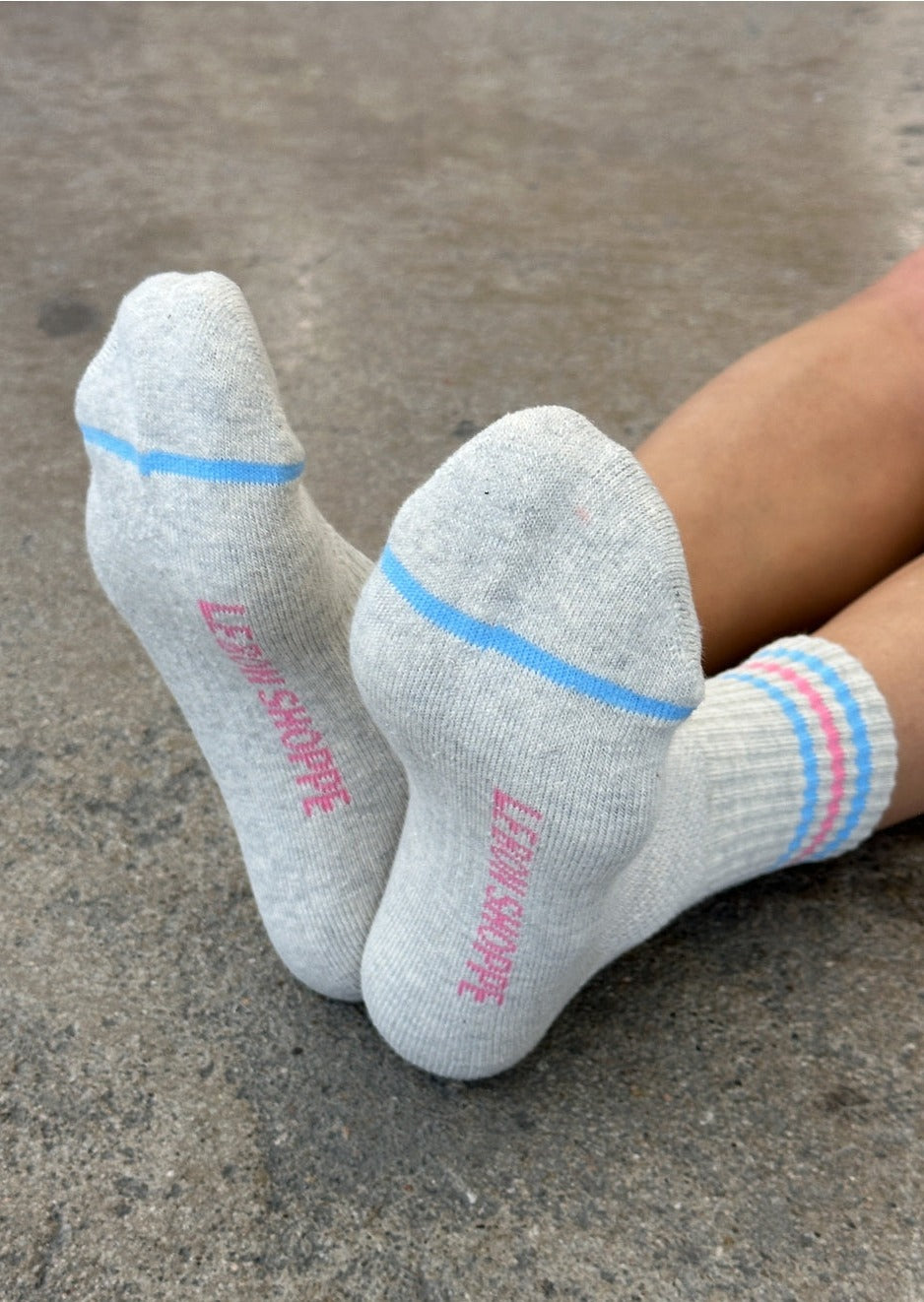 Girlfriend Socks, Bright Grey