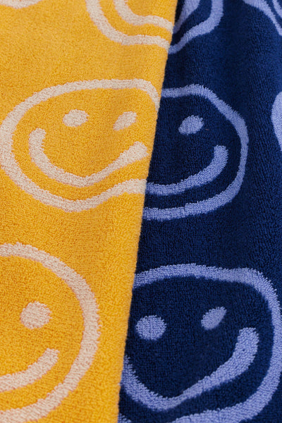 Happy Hand Towel, Happy Blue Marigold