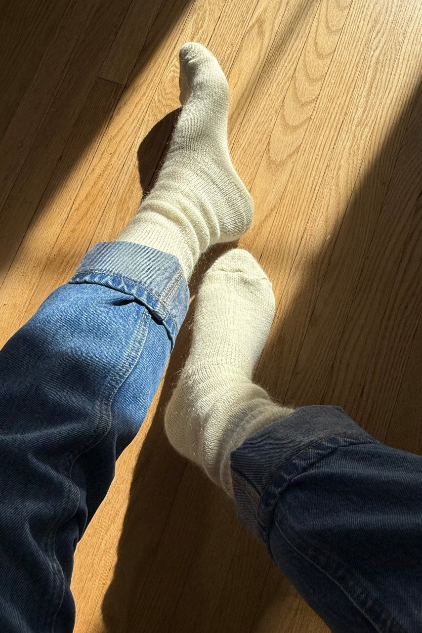 Mohair Socks, Undyed