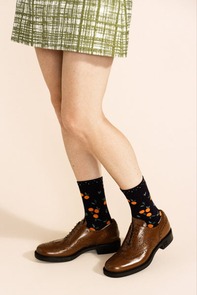 Cutie Clementine Crew Sock