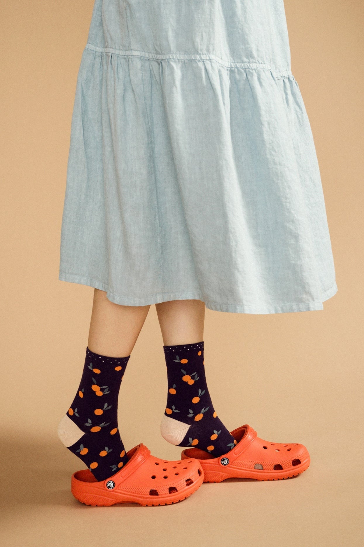 Cutie Clementine Crew Sock