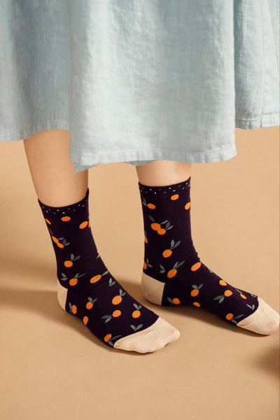 Cutie Clementine Crew Sock