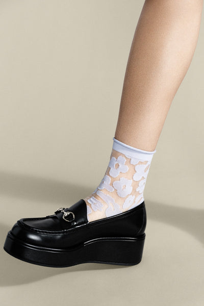 Pop Sheer Short Crew, Periwinkle