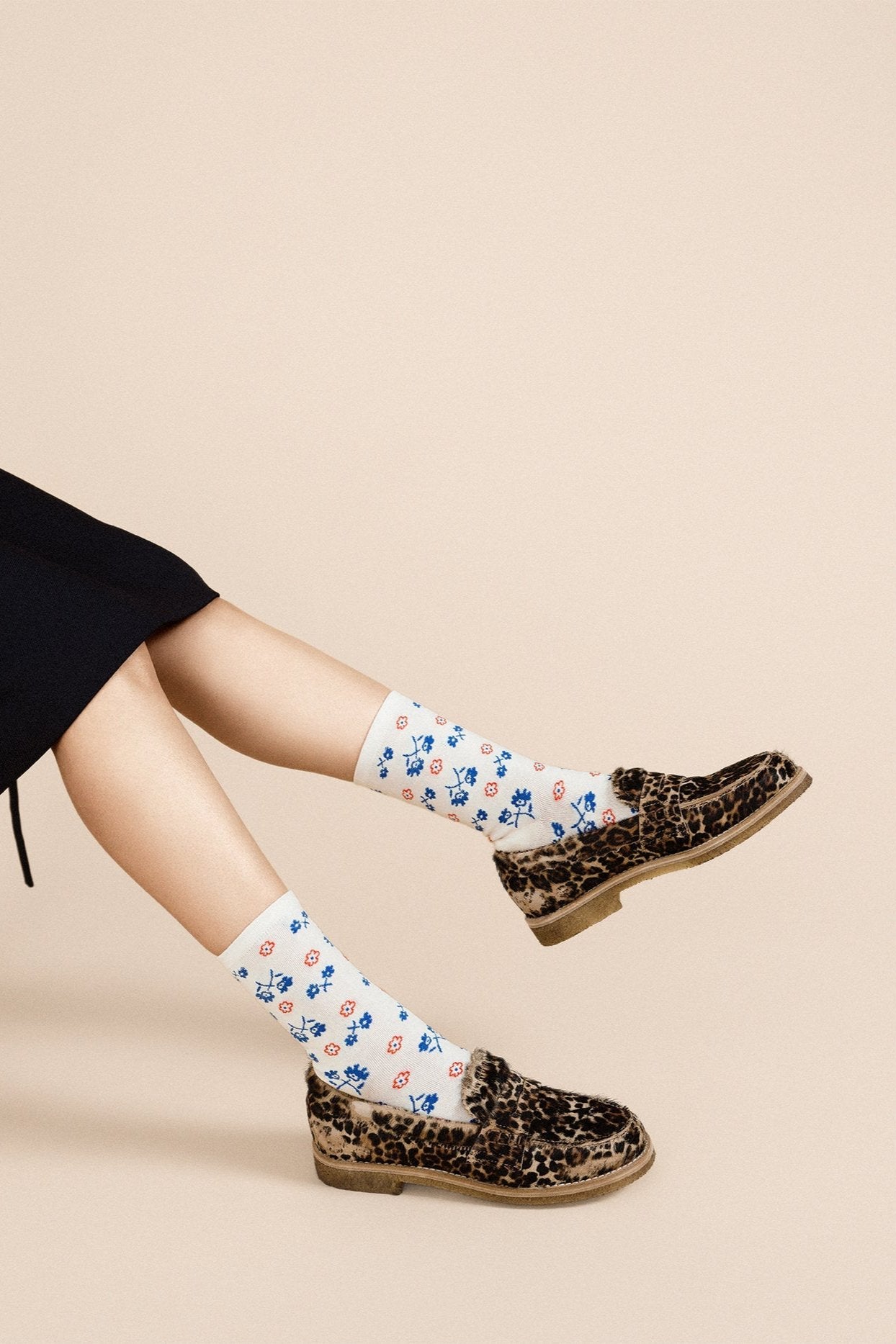 Feedsack Floral Crew Sock