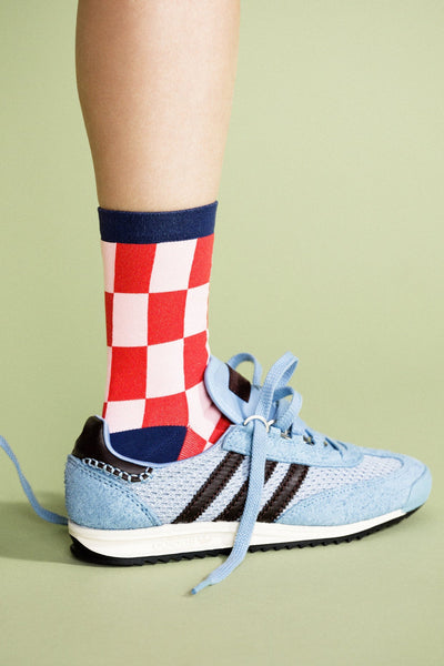 Futura Sporty Crew Sock, Red Check