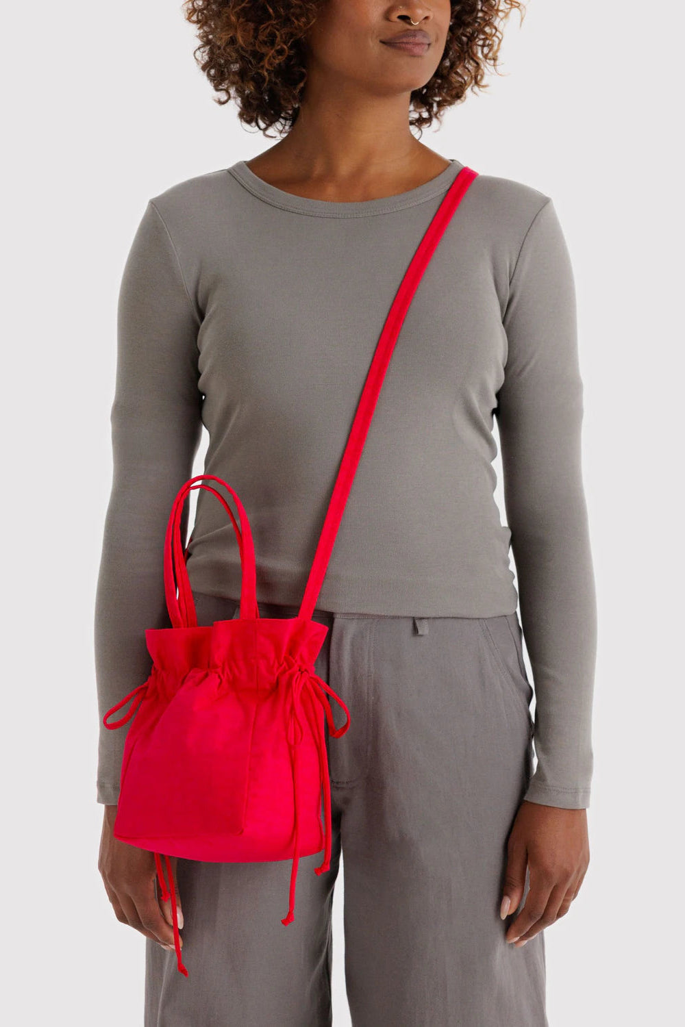 Nylon Drawstring Bag, Candy Apple