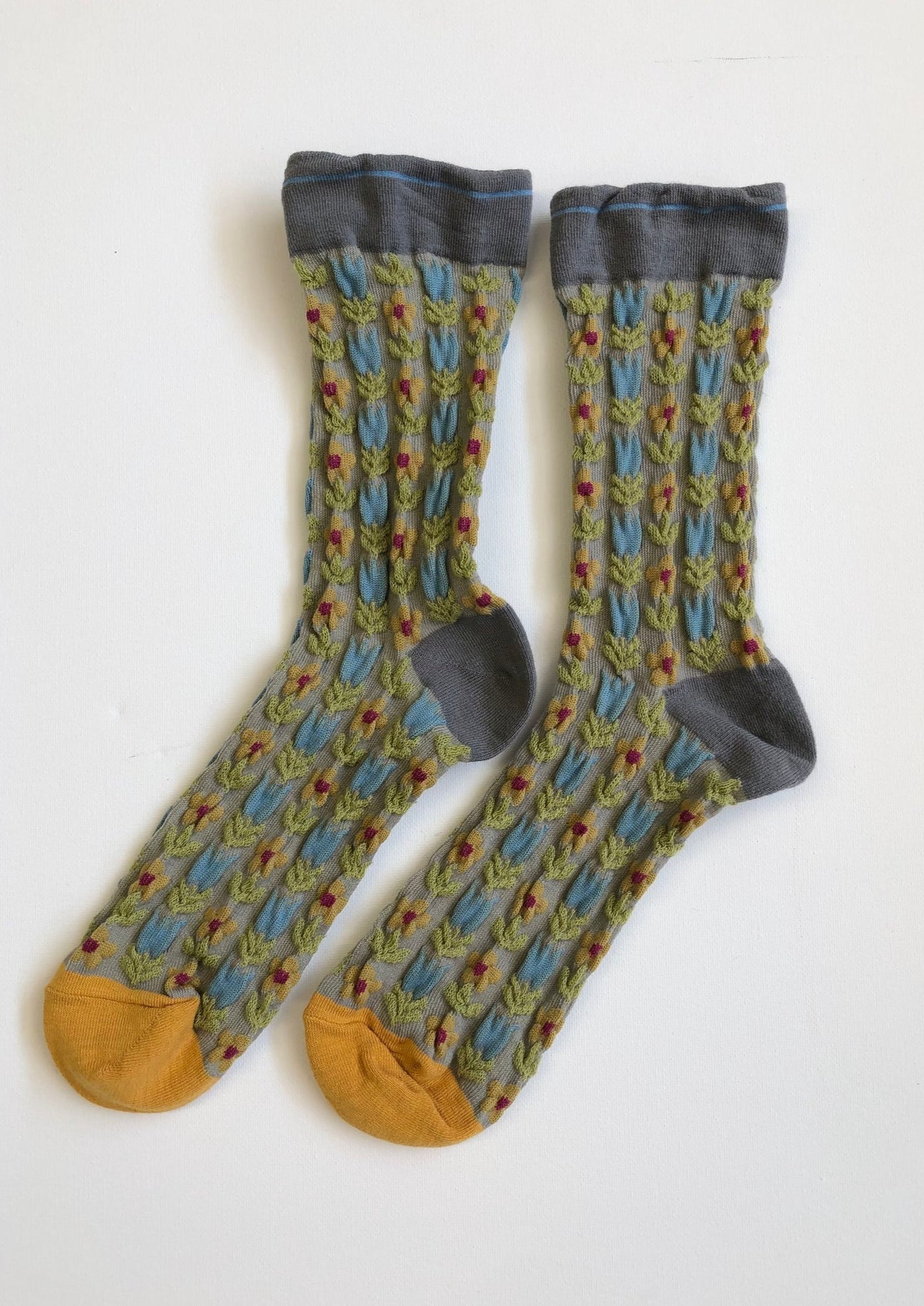 Garden Socks, Blue Grey
