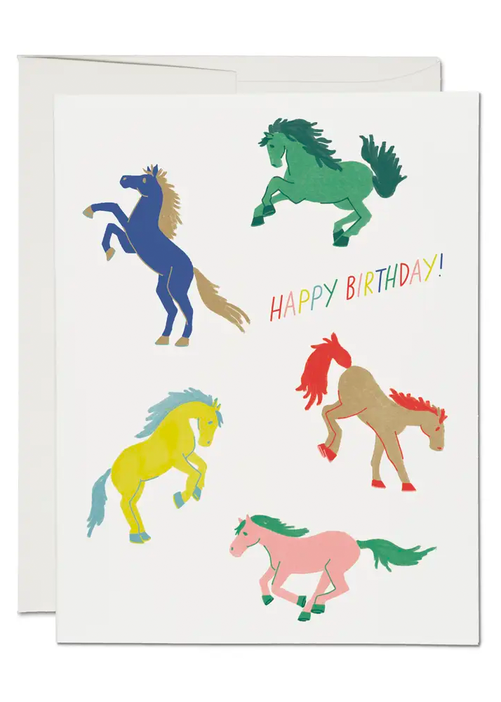 Wild Horses Birthday Greeting Card