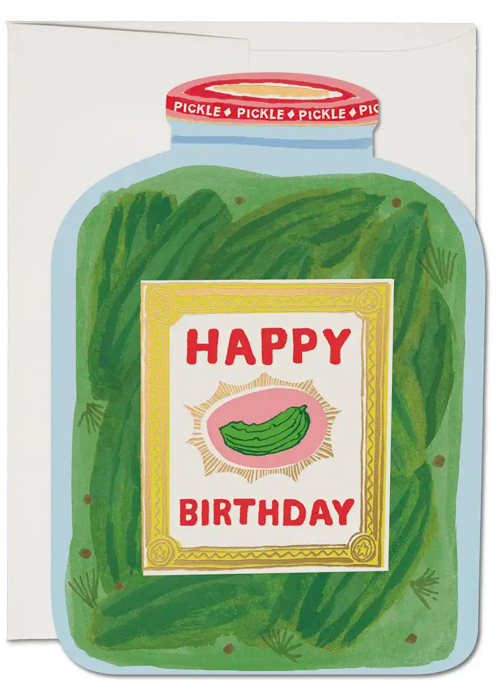 Pickle Jar Birthday Greeting Card