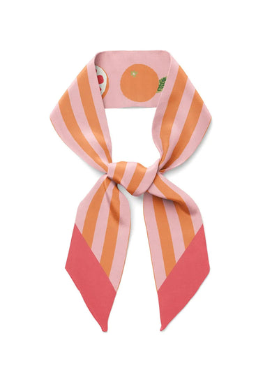 California Pomelo, Twilly Ribbon Silk Scarf