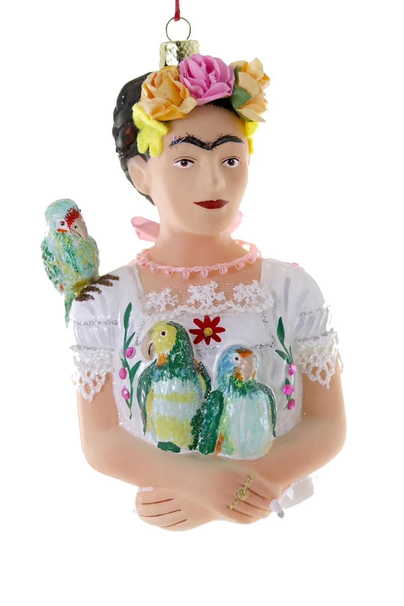 Frida Kahlo & Parrots Ornament