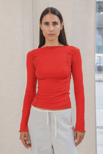 Omato Long Sleeve Tee, My Red