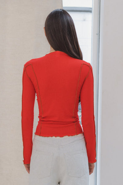Omato Long Sleeve Tee, My Red