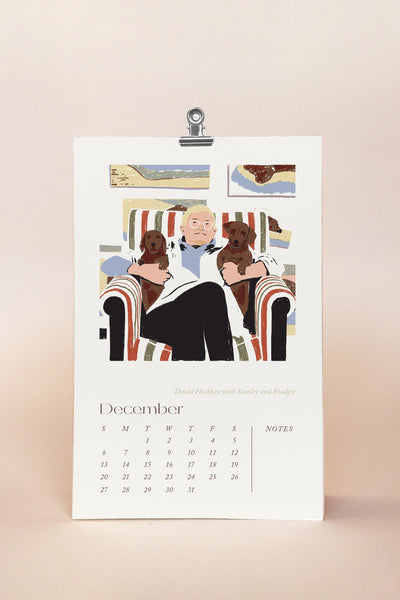 Painters and Pets 2026 Desk Calendar