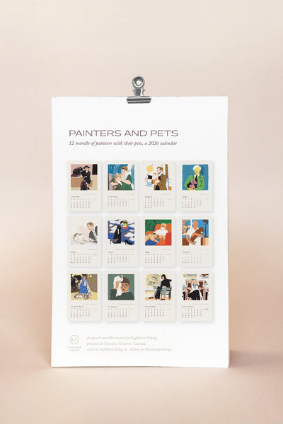 Painters and Pets 2026 Desk Calendar