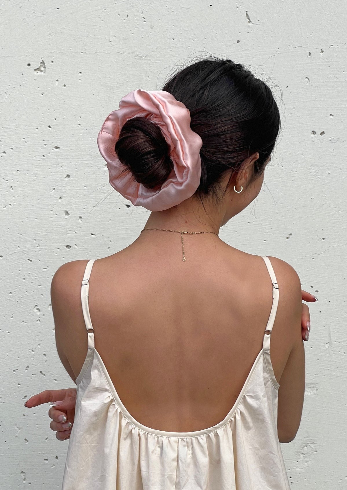 Oversized Silk Scrunchie, Piglet