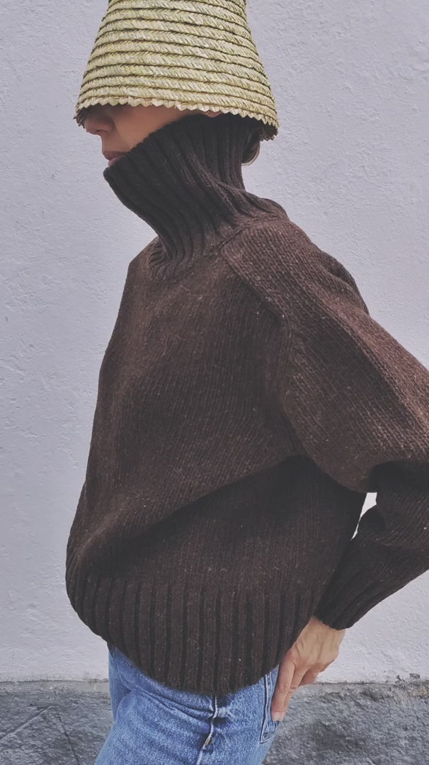 Oversized Ringo Sweater, Natural Brown