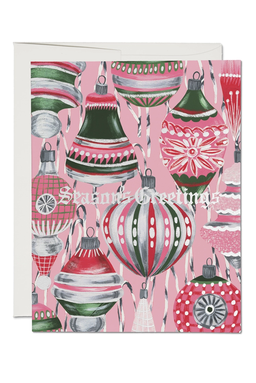 Retro Ornaments Greeting Card