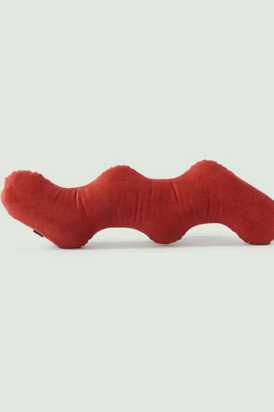 Wiggle Pillow, Red Corduroy