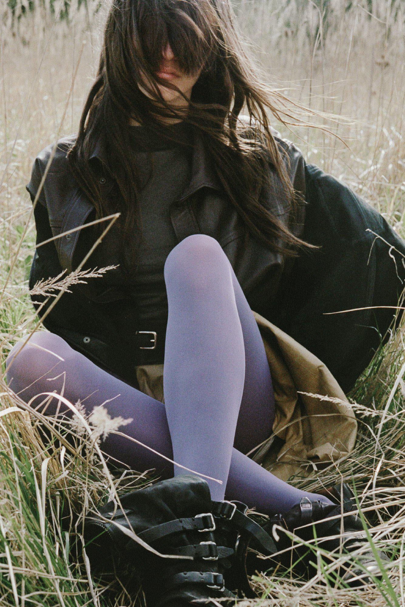 Olivia Premium Tights, Dusty Purple