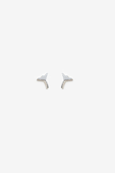 Ginkgo Studs, Silver