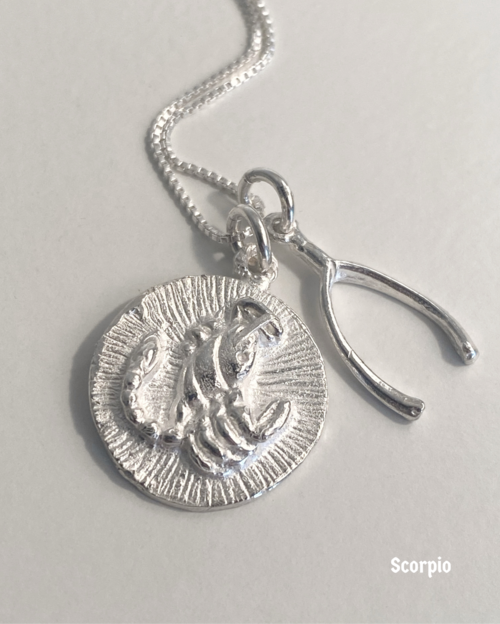 Zodiac Talisman Necklace, Silver