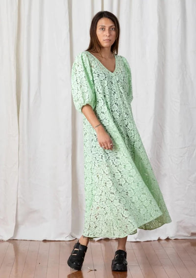 Lace Maxi Dress, Seafoam Green