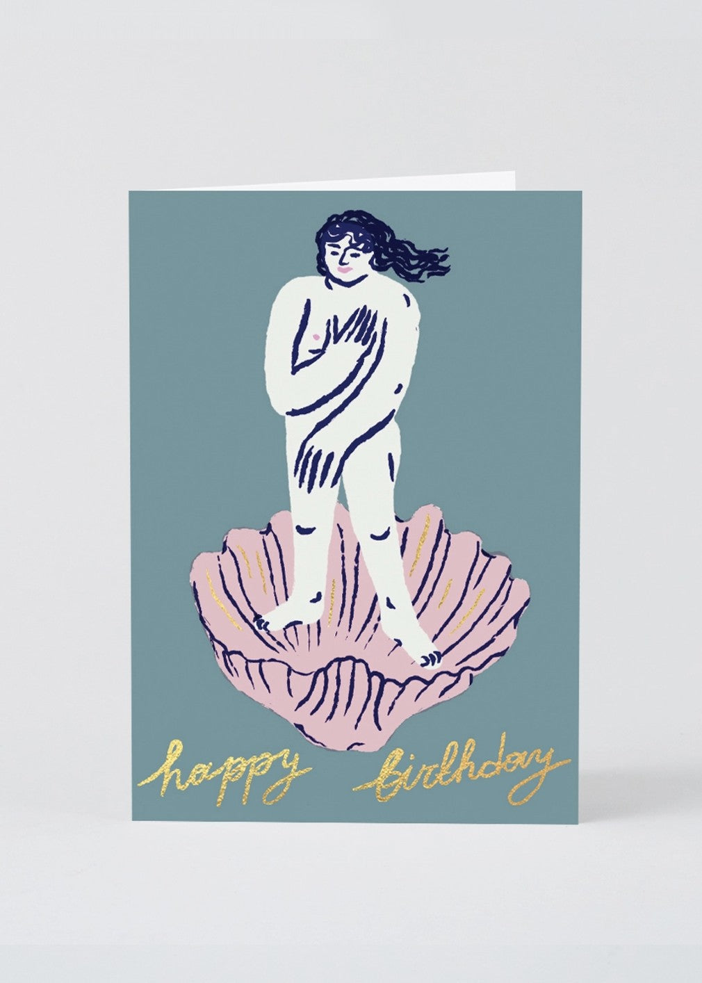 Happy Birthday Venus Shell Greeting Card