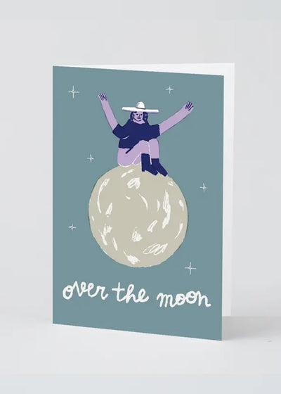 Over the Moon Greeting Card