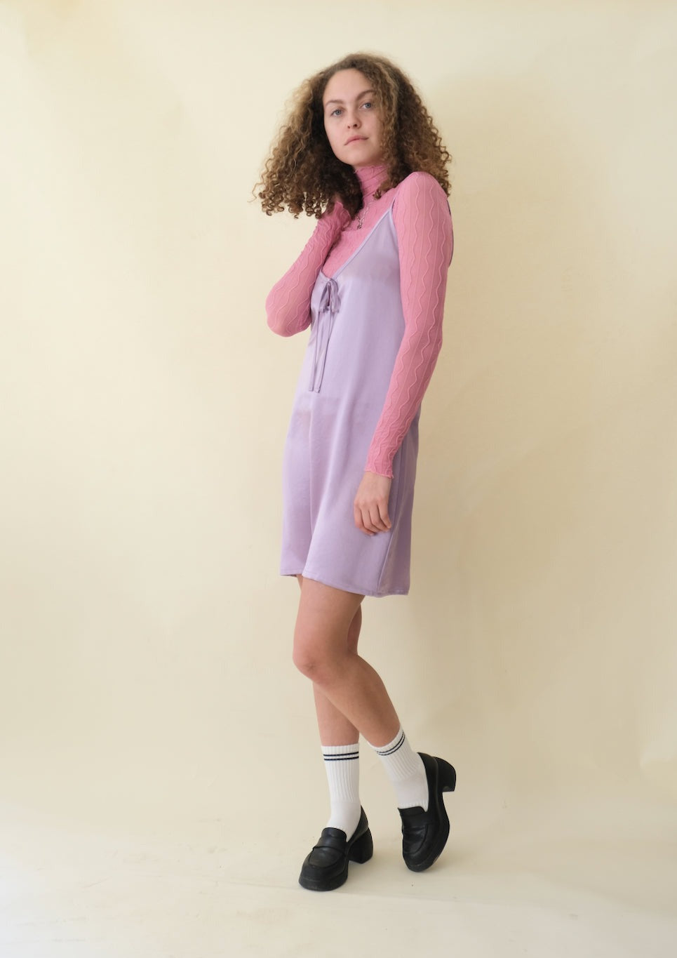 Drew Slip Dress, Lilac