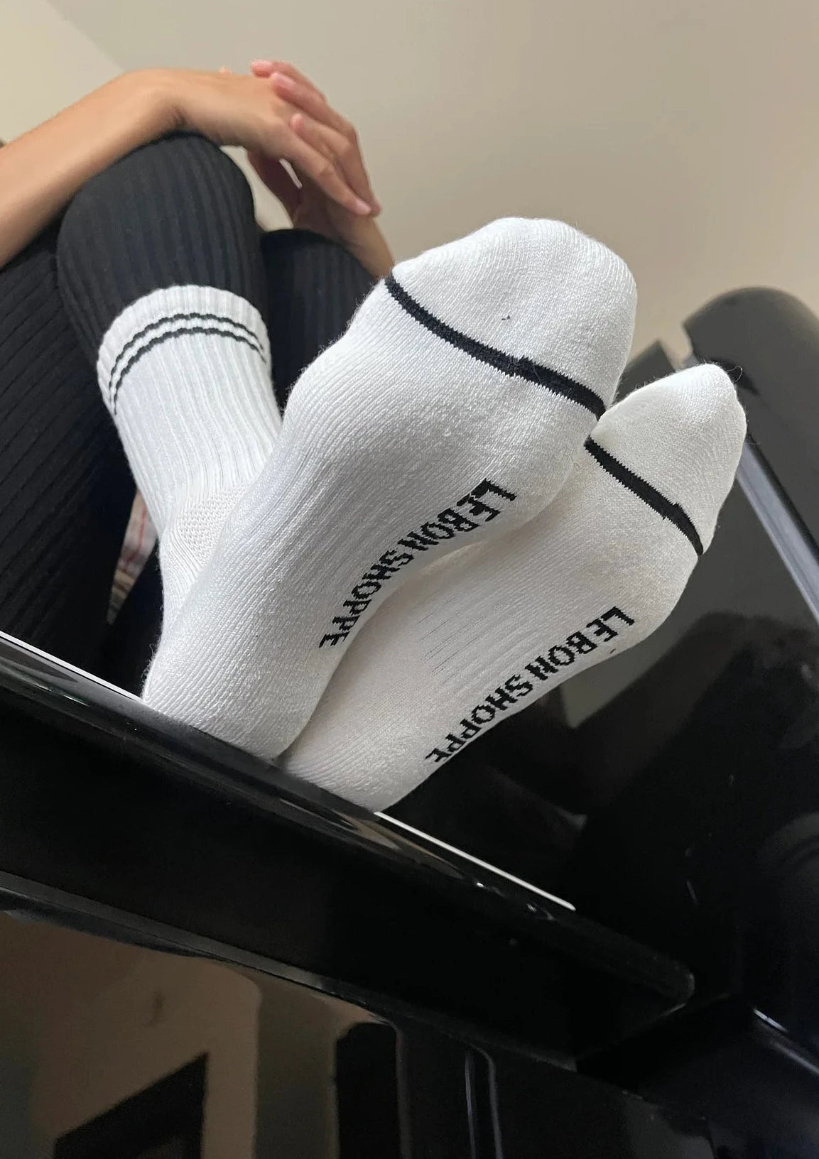 Boyfriend Sock, Classic White