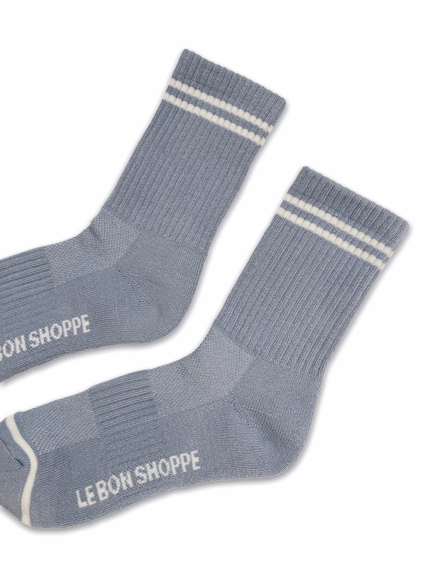 Boyfriend Sock, Blue Gray