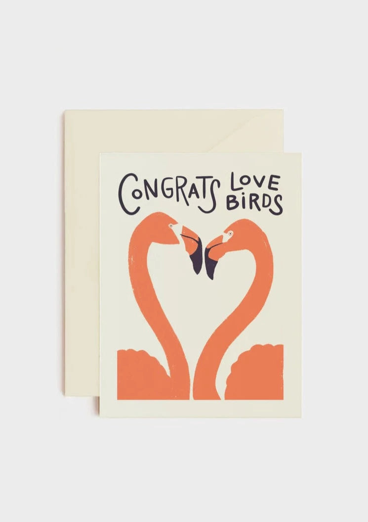 Congrats Love Birds Day Card