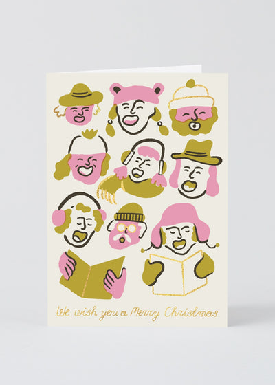 Christmas Carollers Greeting Card