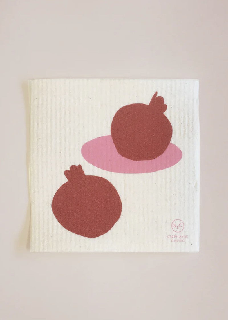 Swedish Dishcloth, Pomegranates